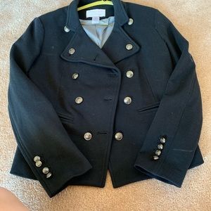 Black blazer with silver button